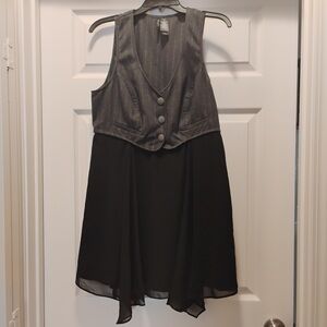 Bisou Bisou Women's Vest Dress with Chiffon Skirt Professional Fashion Size L